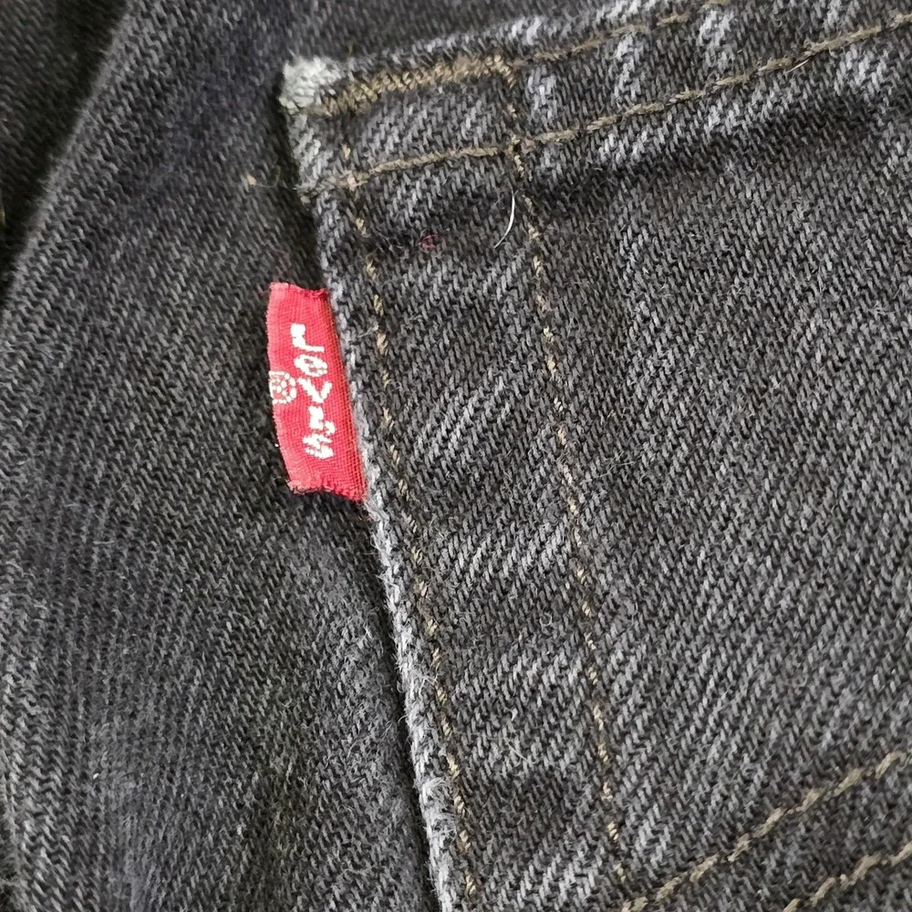 Levis 501 XX Jeans Mens 34x30 Black Button Fly Straight Leg Dark Denim Pants